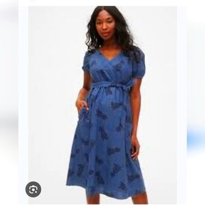 Gap Maternity dress Pineapples Linen